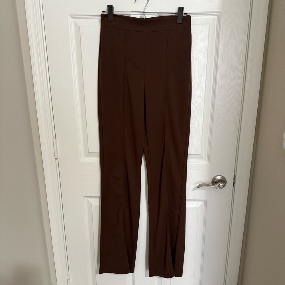 Fashion Nova Chocolate Brown Straight Leg Pants
